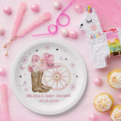 ウェスタン素朴女性のカーボーイ誕生日紙プレート ペーパープレート (パーティー)