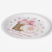 ウェスタン素朴女性のカーボーイ誕生日紙プレート ペーパープレート (アングル)