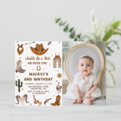 ウェスタン素朴誕生日第2期バースデーパーティー写真 招待状 (スタンド正面)