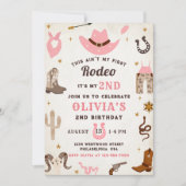 ウェスタン素朴誕生日2回目の誕生日パーティー 招待状 (正面)