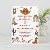 ウェスタン素朴誕生日2rdバースデーパーティー 招待状 (スタンド正面)