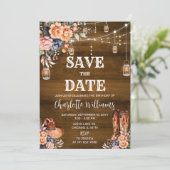 ウェスタン素朴・セーブ・ザ・デイト誕生日パーティー 招待状 (スタンド正面)