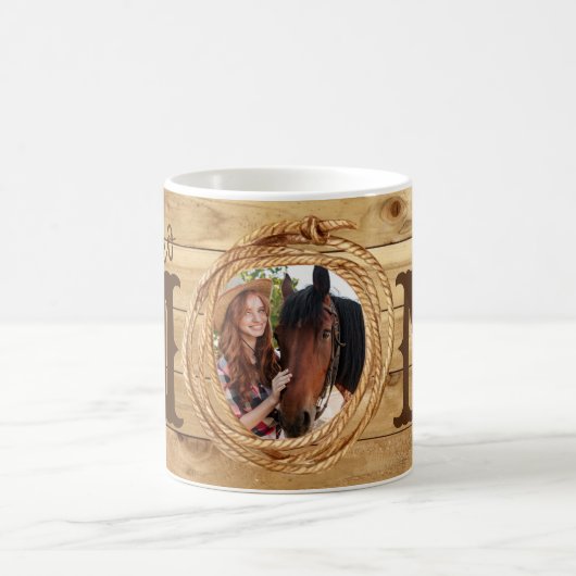 ウェスタン素朴・ロデオ・ママの写真 コーヒーマグカップ (中央)