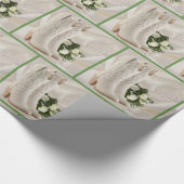 ウェスタン結婚のカウボーイブーツとブーケギフトラップ ラッピングペーパー (角)