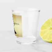 ウェスタン結婚ズのカウボーイブーツピンクのローズ金ゴールド新郎 ショットグラス (右)