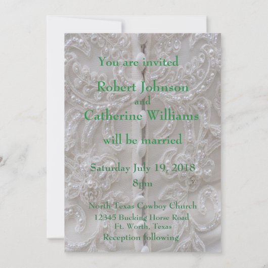 ウェスタン結婚ズのカウボーイブーツ花とレース 招待状 (裏面)