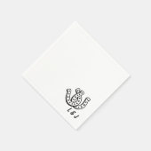 ウェスタン結婚ズのカスタムイニシャルカントリーカクテル スタンダードカクテルナプキン (角)