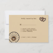 ウェスタン結婚ズのツイグフレーム、ブーツワゴンホイール 出欠カード (裏面)