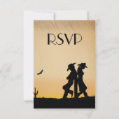 ウェスタン結婚ズのメニューRSVP 出欠カード (裏面)