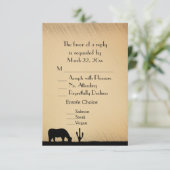 ウェスタン結婚ズのメニューRSVP 出欠カード (スタンド正面)