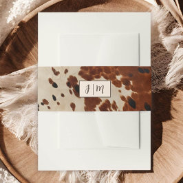 ウェスタン結婚ズの牛革ベリーバンド 招待状ベリーバンド