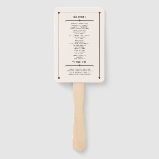 ウェスタン結婚ズの素朴国の結婚式用ハンドファン ハンドファン (裏面)