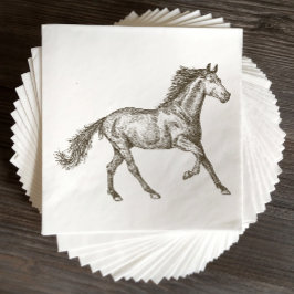 ウェスタン結婚ズウマカントリー素朴馬術師 スタンダードカクテルナプキン