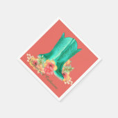 ウェスタン結婚ズカウボーイブーツフラワーズ名前をカスタムする スタンダードカクテルナプキン (角)