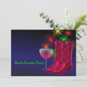 ウェスタン結婚ズカウボーイブーツワインバチェロレッテ 招待状 (スタンド正面)