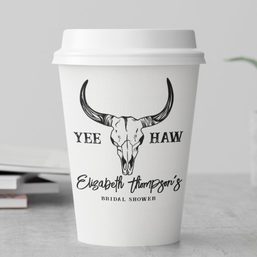 ウェスタン結婚ズカスタムブライダルシャワーモダンホワイト 紙コップ