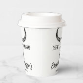 ウェスタン結婚ズカスタムブライダルシャワーモダンホワイト 紙コップ (右)