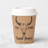 ウェスタン結婚ズカスタムブライダルシャワー素朴クラフト 紙コップ (裏面)