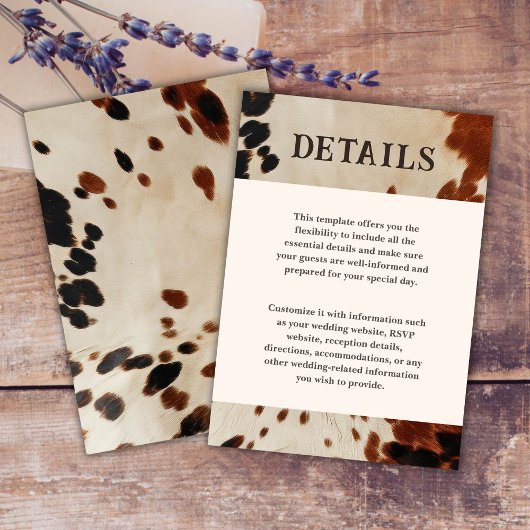 ウェスタン結婚ズコウィド詳細 エンクロージャーカード