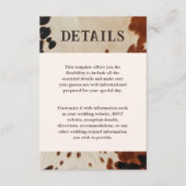 ウェスタン結婚ズコウィド詳細 エンクロージャーカード (正面)