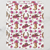 ウェスタン結婚ズスクラップブック紙 (正面/裏面)