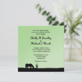 ウェスタン結婚ズテーマグリーン招待状 招待状 (スタンド正面)