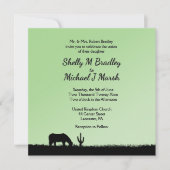 ウェスタン結婚ズテーマグリーン招待状 招待状 (正面)