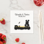 ウェスタン結婚ズパーソナライズされた スタンダードカクテルナプキン (インサイチュ)