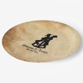 ウェスタン結婚ズパーソナライズされた ペーパープレート (アングル)