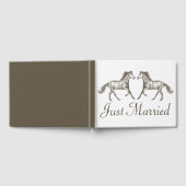 ウェスタン結婚ズホースたった今結婚しましたブ素朴ロン ゲストブック (全面)