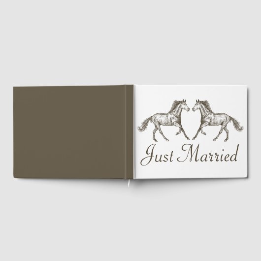 ウェスタン結婚ズホースたった今結婚しましたブ素朴ロン ゲストブック (全面)