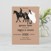 ウェスタン結婚ズリハーサルディナー招待状 招待状 (スタンド正面)