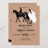 ウェスタン結婚ズリハーサルディナー招待状 招待状 (正面/裏面)