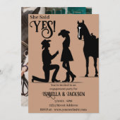 ウェスタン結婚ズ婚約 招待状 (正面/裏面)