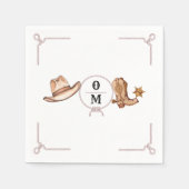 ウェスタン結婚ズ素朴・カウボーイ結婚ズ スタンダードカクテルナプキン (正面)