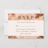 ウェスタン結婚ズ赤面ピンクコウィドRSVPカード 出欠カード (正面)