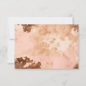 ウェスタン結婚ズ赤面ピンクコウィドRSVPカード 出欠カード (裏面)