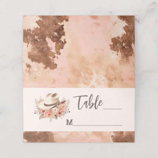 ウェスタン結婚ズ赤面牛飼 プレイスカード (外部開封)