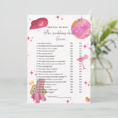 ウェスタン結婚ディスコのシューゲームパーティーゲームカード 案内状 (スタンド正面)