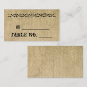 ウェスタン結婚バーラップ座席表 プレイスカード (正面/裏面)