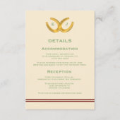 ウェスタン結婚ホースシューズ詳細 エンクロージャーカード (正面)