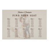 ウェスタン結婚ランチの座席表 ポスター (正面)