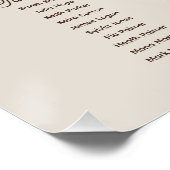 ウェスタン結婚ランチの座席表 ポスター (コーナー)