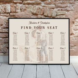 ウェスタン結婚ランチの座席表 ポスター