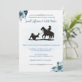 ウェスタン結婚式招待状おもしろいロデオ招待状カード 招待状 (スタンド正面)