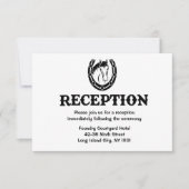 ウェスタン結婚式案内 黒馬 招待状 (正面)