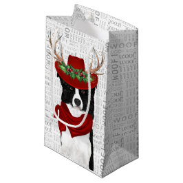 ウェスタン縁どコリークリスマスドッグ スモールペーパーバッグ