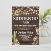 ウェスタン誕生日カウボーイバースデーパーティー 招待状 (スタンド正面)