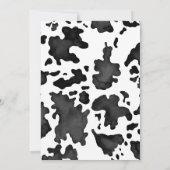 ウェスタン誕生日カウボーイブーツ&ハットカウープリント 招待状 (裏面)