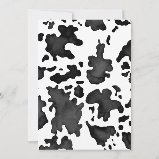 ウェスタン誕生日カウボーイブーツ&ハットカウープリント 招待状 (裏面)